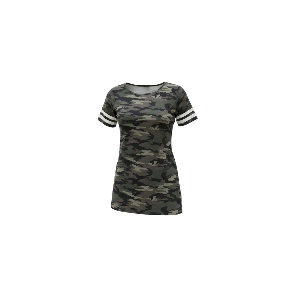 rue21 T-Shirt Dress Womens L Green Camo NWT Varsity Stripe Camouflage